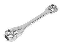 Klucz wielorozmiarowy 8 w 1, CR-V, obrotowe głowice z magnetycznymi