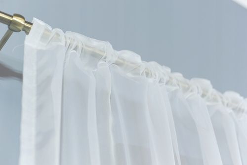 FIRANA GOTOWA BIAŁA WOAL Z LAMÓWKA NA TAŚMIE DO SALONU SYPIALNI 400x250 cm na Arena.pl