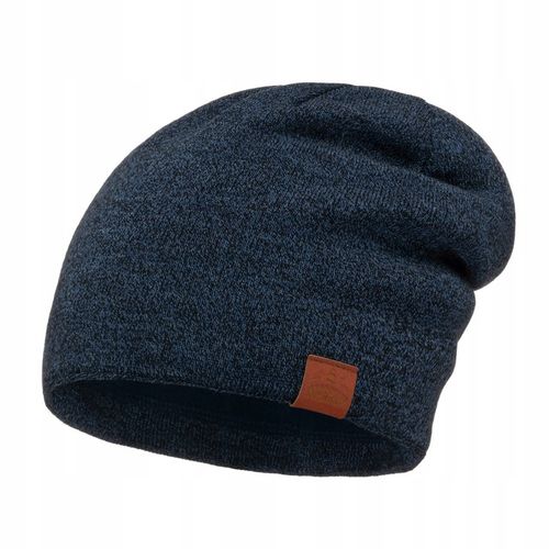Czapka zimowa męska na polarze + komin Granatowy na Arena.pl