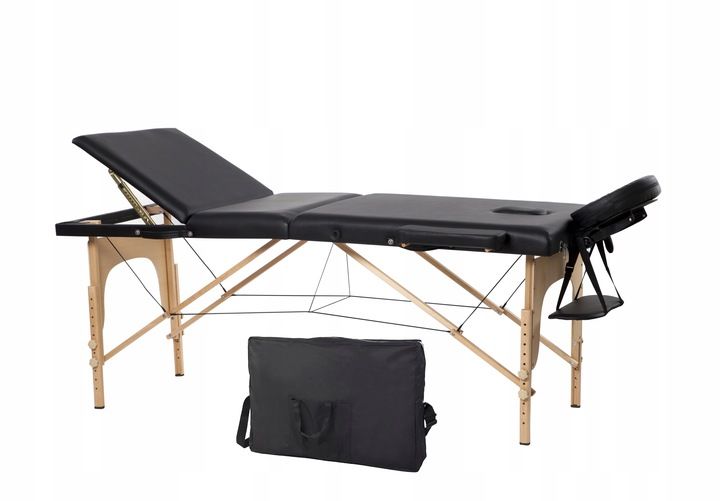 Stół Łóżko Masażu Składany Przenośny Drewniany 3- Segmentowy Leżanka zdjęcie 9