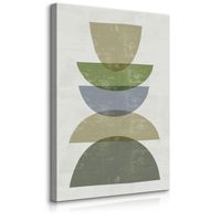 Obraz Do Sypialni Zielone Skały Akwarele Styl Boho Minimalizm 80cm x 120cm