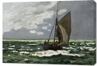 Obraz 100x70cm Seascape, Storm, Monet Vintage do Salonu