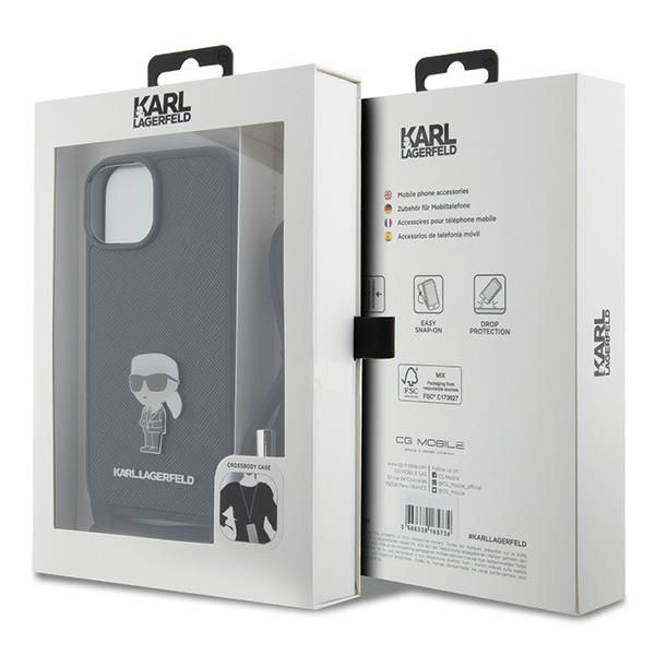 Etui Karl Lagerfeld do iPhone 15, iPhone 14, iPhone 13, Czarny zdjęcie 7