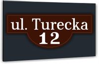 Tabliczka Tablica ADRESOWA ALUMINIOWA Numer domu 20x15 cyfry ulica dibond