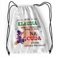 Plecak Dla Klaudii Sportowy Szkolny Worek Torba Z Nadrukiem Ze Zdjęciem
