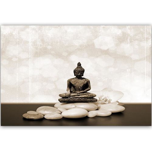 Deco Panel, Budda na kamieniach zen 4 90x60 na Arena.pl