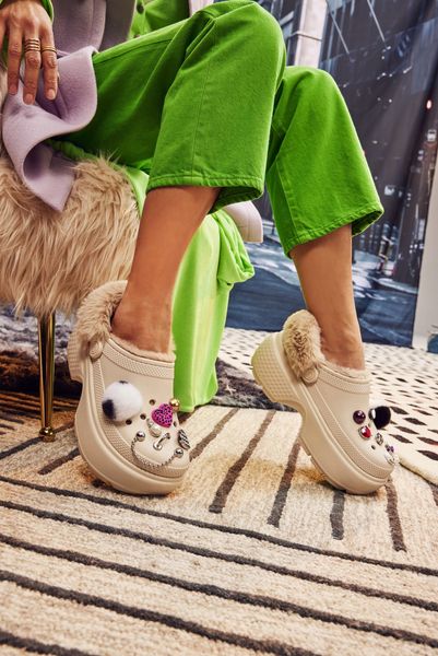 Crocs Damskie Ocieplane Chodaki Buty Platforma Stomp Lined Clog 42-43 zdjęcie 11