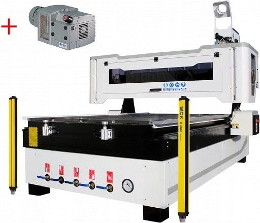 Frezarka CNC 1530 6kW - wersja INDUSTRY + pompa Becker bariery ochronn zdjęcie 1