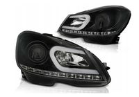 Lampy Reflektory MERCEDES W204 11-14 BLACK LED