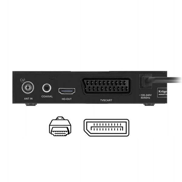 Tuner DVB-T2 H.265 HEVC Kruger&Matz HDMI SCART PVR EPG USB dekoder zdjęcie 2