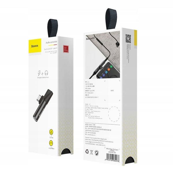 Adapter Audio Baseus USB-C do Mini Jack 3.5mm + USB-C (czarny) zdjęcie 12