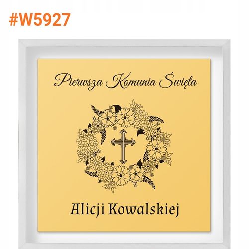 Złoty Medalik z Łańcuszkiem 585 Grawerem na Komunię Pamiątka Komunii na Arena.pl