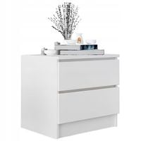 Stolik Nocny Szafka Nocna MDF 45 x 48x 40 CM Zoe Biały Mat