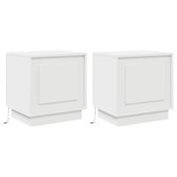 Szafka Nocna z 2 pcs Biały 44 x 34.5 x 45 cm
