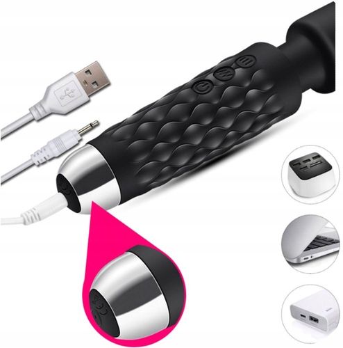 MASAŻER MIEJSC INTYMNYCH WIBRATOR DO ORGAZMÓW MAGIC WAND - 140 FUNKCJI na Arena.pl