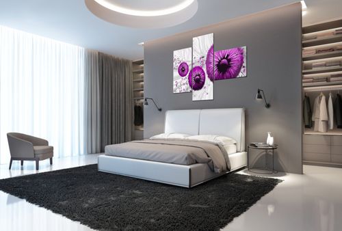 Obraz Płótno 100X70 Fioletowe Dmuchawce 2 na Arena.pl