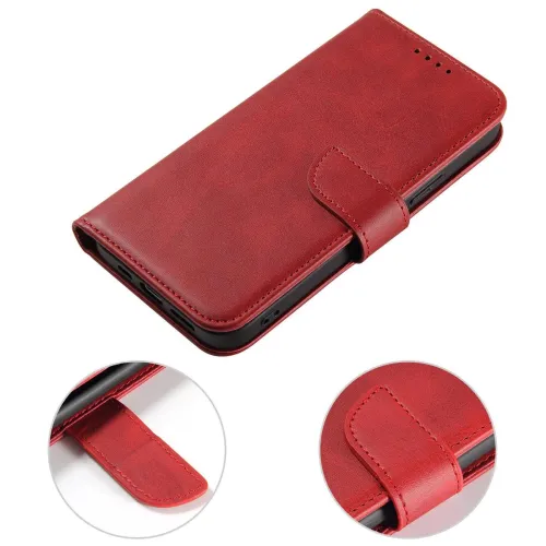 etui magnet case z klapką do samsung galaxy s25+ - czerwone na Arena.pl