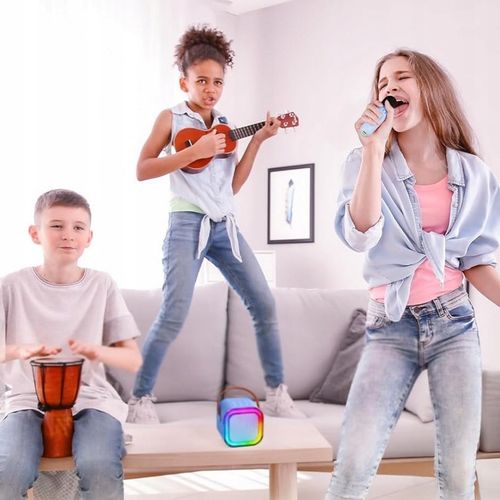 ZESTAW KARAOKE 2 MIKROFONY + GŁOŚNIK BEZPRZEWODOWY BLUETOOTH SUPER DŹWIĘK na Arena.pl