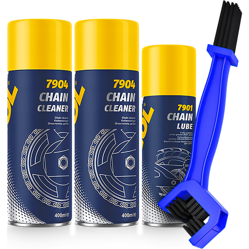ZESTAW DO CZYSZCZENIA ŁAŃCUCHA MOTOCYKLOWEGO MANNOL SMAR ZMYWACZE SZCZOTKA na Arena.pl
