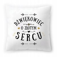 Poduszka Biała 40X40 Cm Dla Dźwiękowca Dziecka Z Nadrukiem Ze Zdjęciem