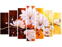 80CM 140CM OBRAZ 7 ELEM MAGNOLIE PEŁNI ŚCIENNY