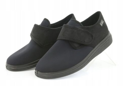 BUTY MIĘKKIE DLA SENIORA Z JONAMI SREBRA RZEP STOPA CUKRZYCOWA HALUKSY na Arena.pl