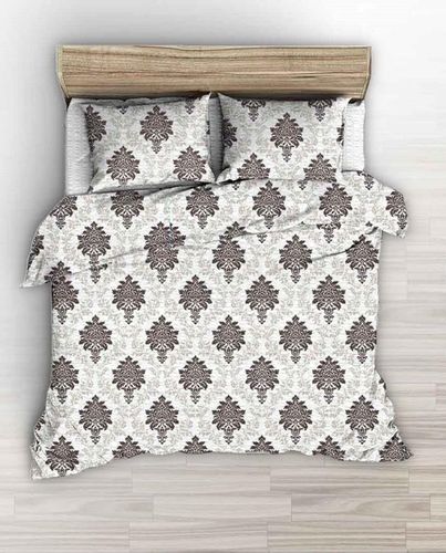 Pościel z kory 160x200 biała w beżowy orientalny wzór na Arena.pl