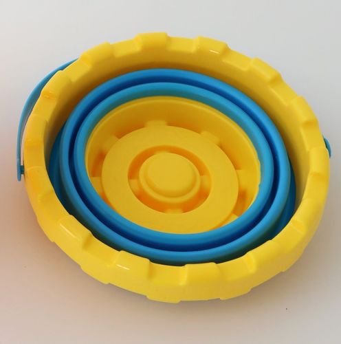 wiaderko do piaskownicy składane Round żółty na Arena.pl