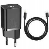 BASEUS SZYBKA ŁADOWARKA DO TELEFONU IPHONE ZASILACZ USB-C 20W PD + KABEL