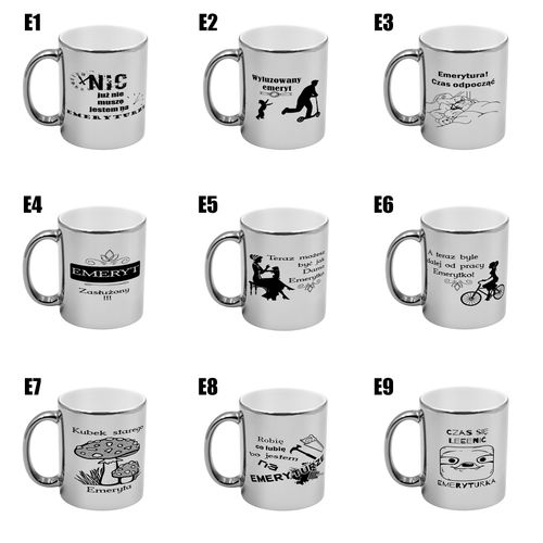 KUBEK SREBRNY PREZENT DLA EMERYTA EMERYTKI POŻEGNANIE W PRACY URODZINY na Arena.pl