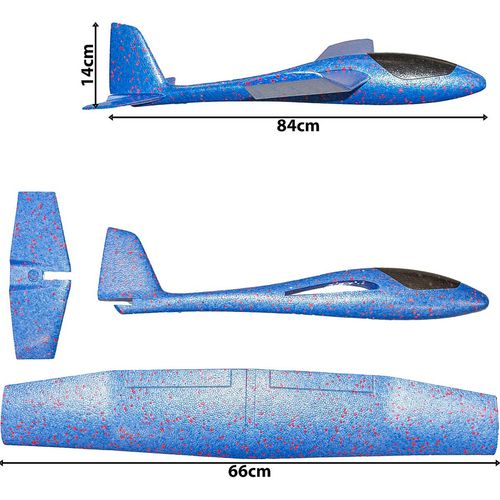SAMOLOT STYROPIANOWY 84CM NIEBIESKI na Arena.pl