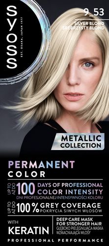 SYOSS PERMANENT COLOR METALLIC COLLECTION FARBA 9_53 SREBRZYSTY BLOND na Arena.pl