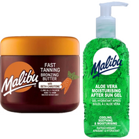 Malibu Przyspieszacz Do Opalania 300ml + Aloe Żel Po Opalaniu 200ml