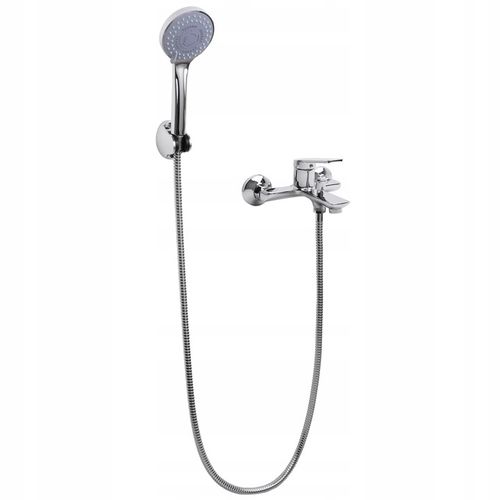 Bateria wannowa z prysznicem i wężem ścienna kran do wanny prysznic na Arena.pl