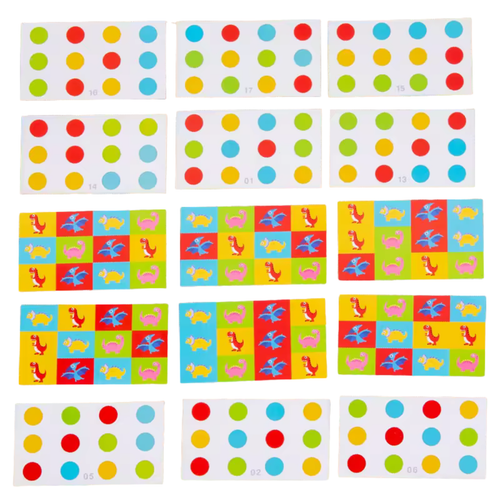 Gra Edukacyjna Zestaw Montessori Klocki Dinozaury Dopasowywanie Kolorów na Arena.pl