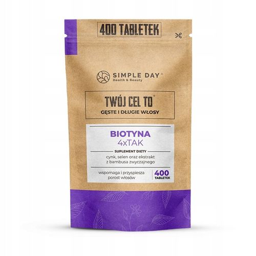 BIOTYNA Z NATURALNYM KRZEMEM NA WŁOSY SKÓRĘ PAZNOKCIE - 400 TABLETEK na Arena.pl