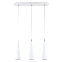 LAMPA wisząca PIETRO WH FH31803-AJ13 WH Italux metalowa OPRAWA stożki sople ZWIS na listwie dzwon biały