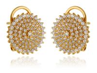 POZŁACANE SREBRNE KOLCZYKI KÓŁKA CIRCLE CYRKONIE