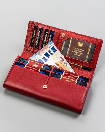 duży portfel damski z wężowym wzorem - peterson na Arena.pl