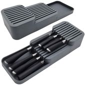 organizer na noże blok wkład do szuflady szary