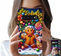ETUI DO SAMSUNG GALAXY S10 PLUS - PIERNIK, CUKIERKOWE WZORY ŚWIĘTA + FOLIA