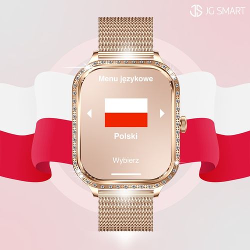 SMARTWATCH DLA KOBIETY DAMSKI ZEGAREK ROZMOWY MENU POLSKIE PULS + 3 PASKI na Arena.pl