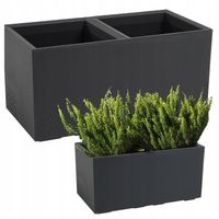 KWIETNIK DONICA SKRZYNIA DONICZKA MISA TARAS ANTRACYT BETON DUŻY 80x40x40cm