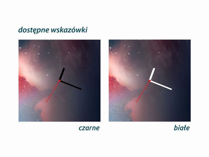 ZEGAR SZKLANY OKRĄGŁY - Kosmos zdjęcie 4