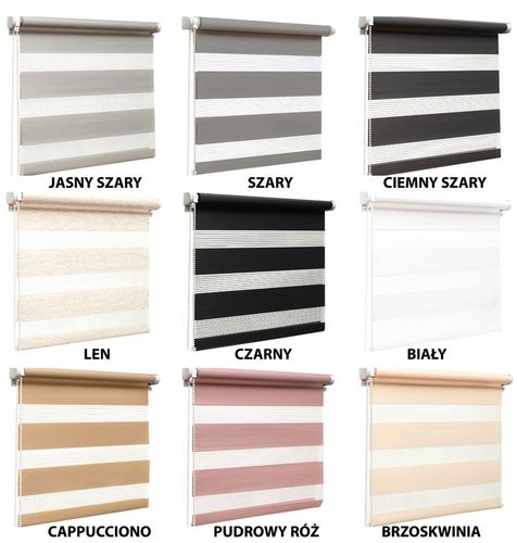 ROLETA ROLETY DZIEŃ NOC 95x150 CM Z NAPINACZEM NA WYMIAR– WYBÓR KOLORÓW na Arena.pl