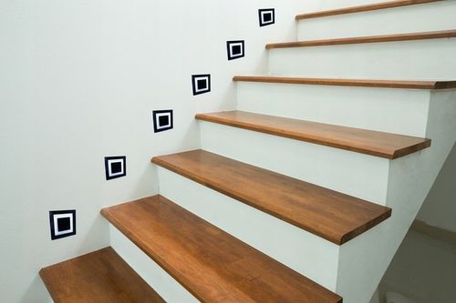 Lampka schodowa OPRAWA LED 230V oświetlenie schodowe 2W CZARNA ZIMNA 6000k na Arena.pl