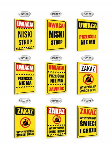 Tabliczka znak informacyjny nadruk UV 30x20 uwaga przejścia nie ma na Arena.pl