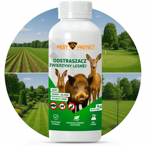 ODSTRASZACZ ŚRODEK NA DZIKI SARNY JELENIE ZAJĄCE PŁYN W PŁYNIE PEST na Arena.pl