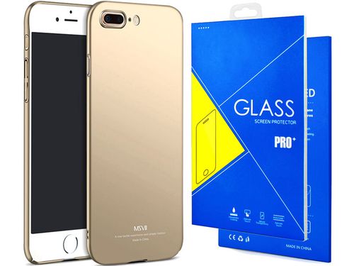 Etui MSVII Thin Case do Apple iPhone 8 Plus Złote + Szkło na Arena.pl