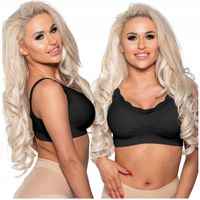 Biustonosz Bez Fiszbin Stanik Sportowy Miękki Z Koronką Top Elastyczny L/XL